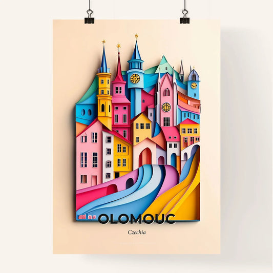 Vivid Olomouc, Czechia, Colorful Poster