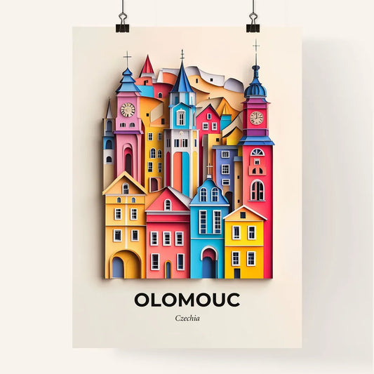 Vivid Olomouc, Czechia, Colorful Poster