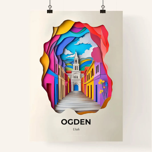 Vivid Ogden, Utah, Colorful Poster