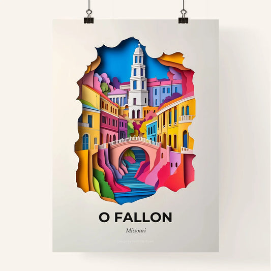 Vivid O Fallon, Missouri, Colorful Poster