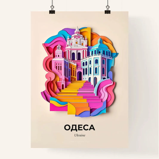 Vivid Odessa, Ukraine, Colorful Poster