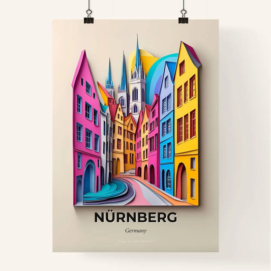 Vivid Nurnberg, Germany, Colorful Poster