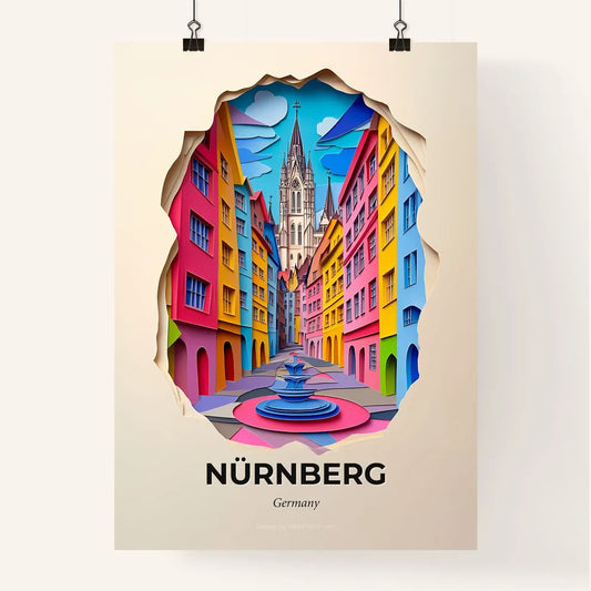 Vivid Nurnberg, Germany, Colorful Poster