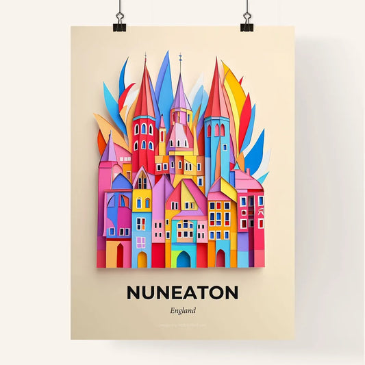 Vivid Nuneaton, England, Colorful Poster