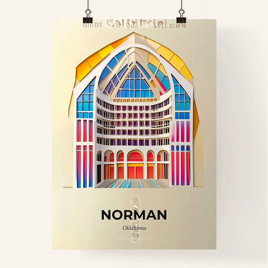 Vivid Norman, Oklahoma, Colorful Poster