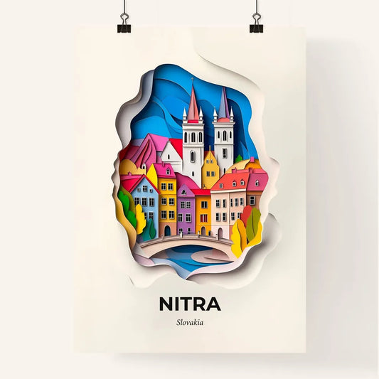 Vivid Nitra, Slovakia, Colorful Poster