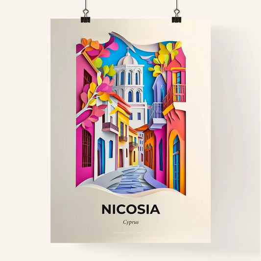 Vivid Nicosia, Cyprus, Colorful Poster