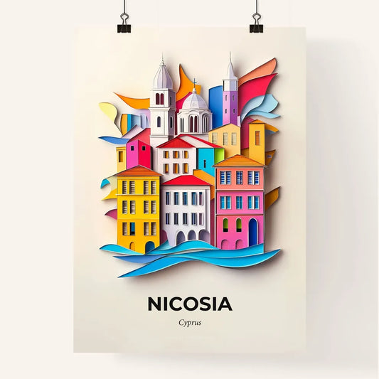 Vivid Nicosia, Cyprus, Colorful Poster