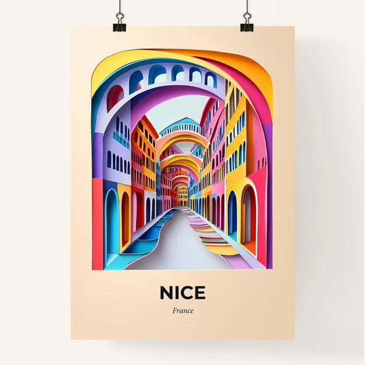 Vivid Nice, France, Colorful Poster
