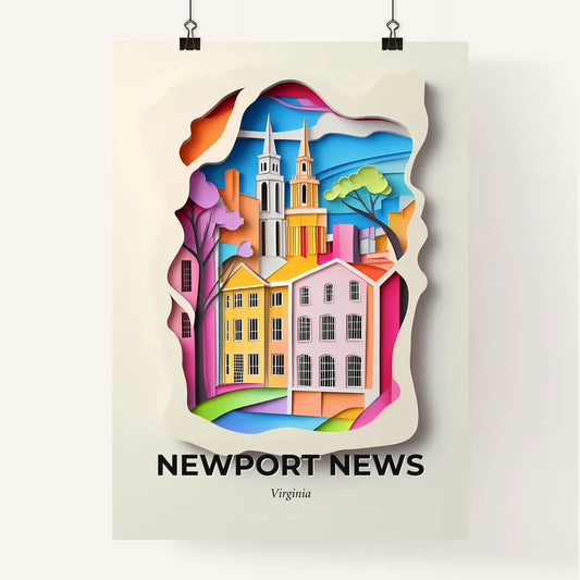 Vivid Newport News, Virginia, Colorful Poster
