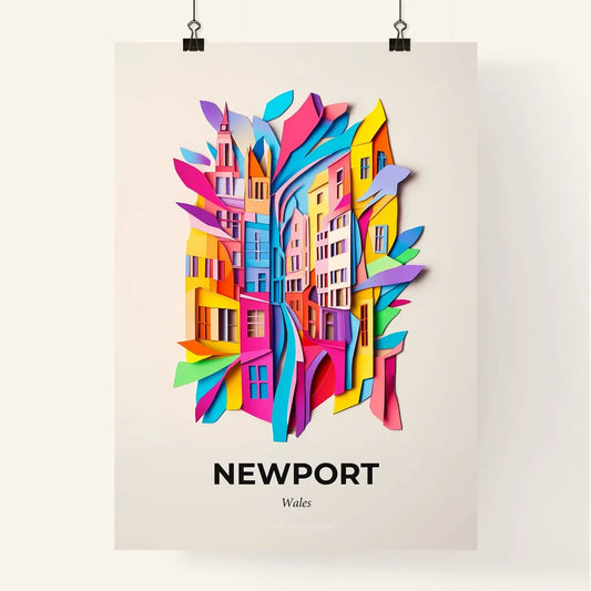 Vivid Newport, Wales, Colorful Poster
