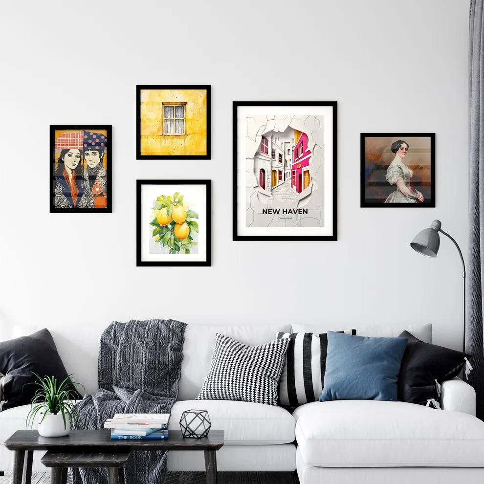 Vivid New Haven, Connecticut, Premium Framed Prints