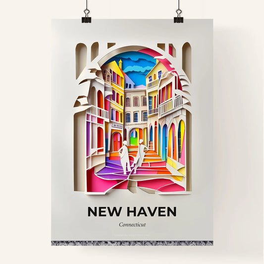 Vivid New Haven, Connecticut, Colorful Poster