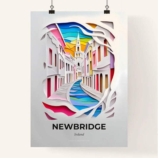 Vivid Newbridge, Ireland, Colorful Poster