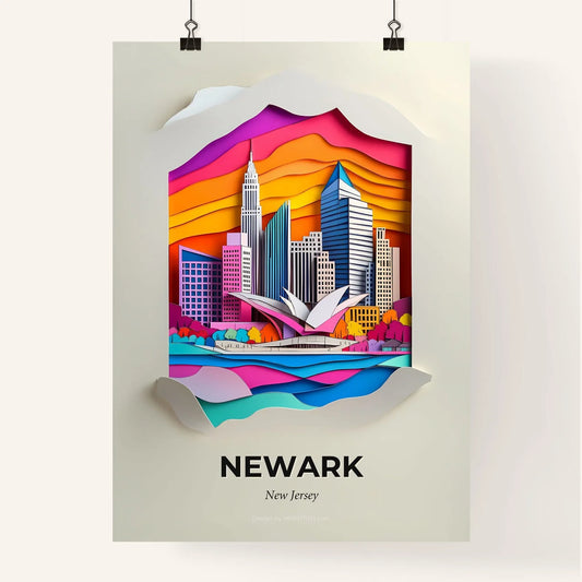 Vivid Newark, New Jersey, Colorful Poster