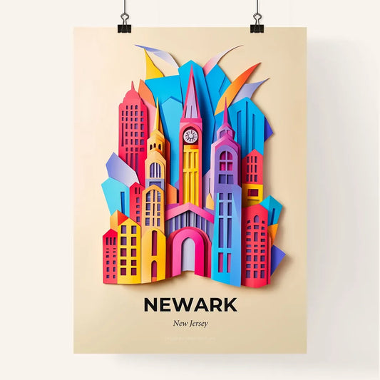 Vivid Newark, New Jersey, Colorful Poster