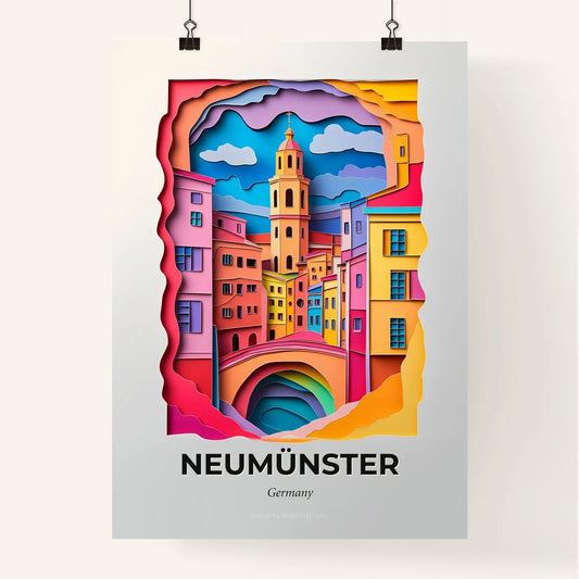 Vivid Neumunster, Germany, Colorful Poster