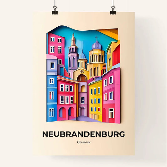 Vivid Neubrandenburg, Germany, Colorful Poster