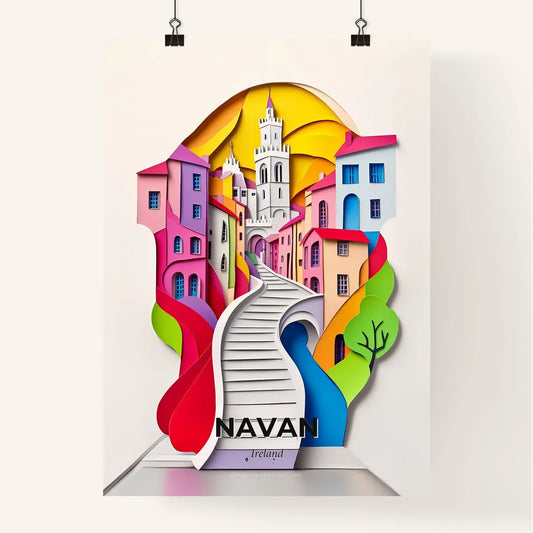 Vivid Navan, Ireland, Colorful Poster