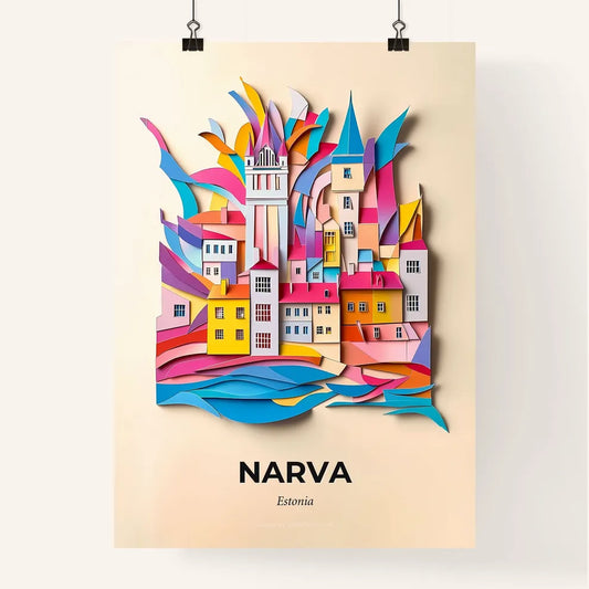 Vivid Narva, Estonia, Colorful Poster