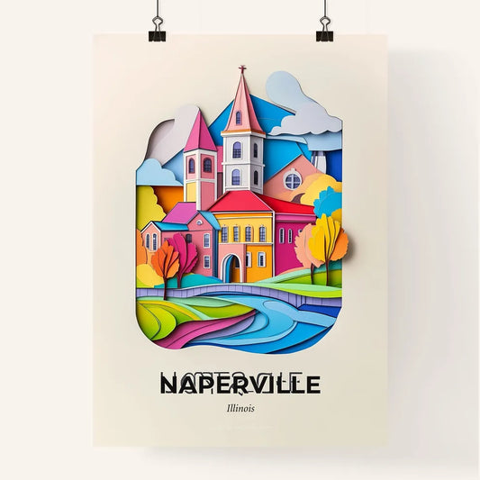 Vivid Naperville, Illinois, Colorful Poster