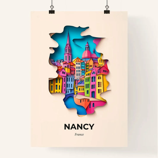 Vivid Nancy, France, Colorful Poster