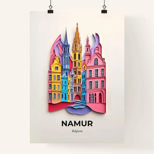Vivid Namur , Belgium, Colorful Poster