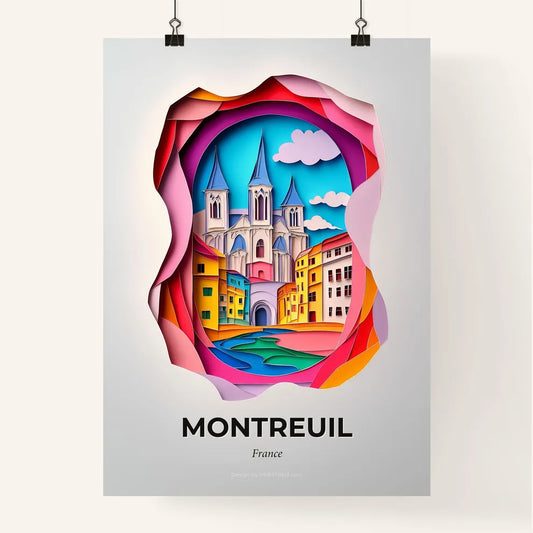 Vivid Montreuil, France, Colorful Poster