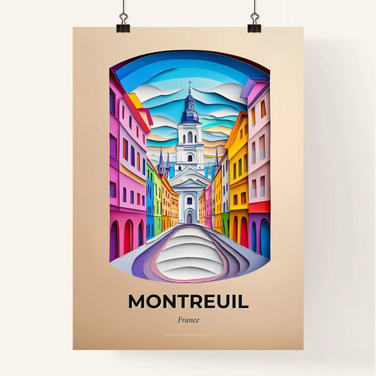 Vivid Montreuil, France, Colorful Poster