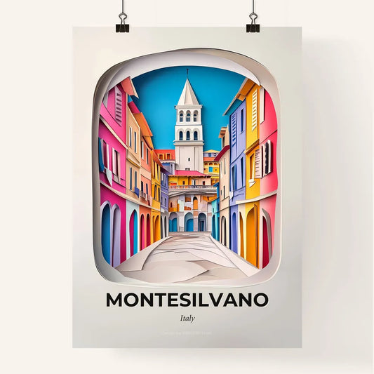 Vivid Montesilvano, Italy, Colorful Poster