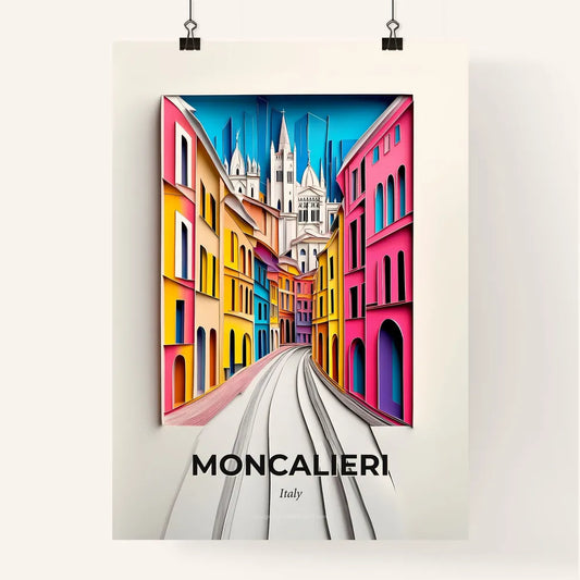 Vivid Moncalieri, Italy, Colorful Poster