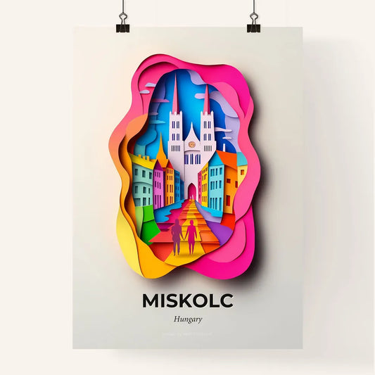 Vivid Miskolc, Hungary, Colorful Poster