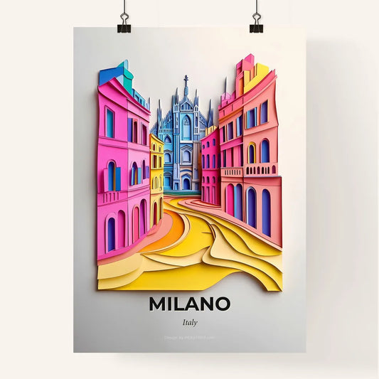 Vivid Milan, Italy, Colorful Poster