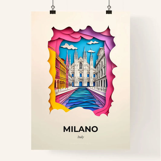 Vivid Milan, Italy, Colorful Poster