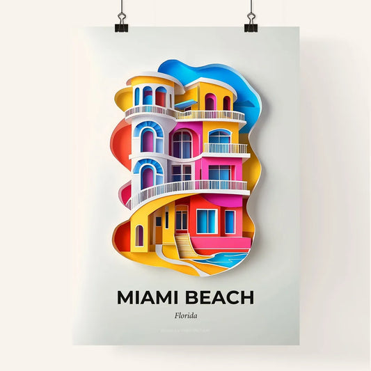 Vivid Miami Beach, Florida, Colorful Poster