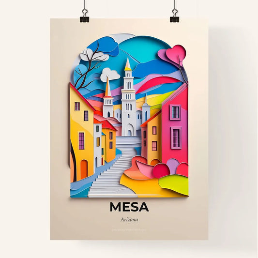 Vivid Mesa, Arizona, Colorful Poster
