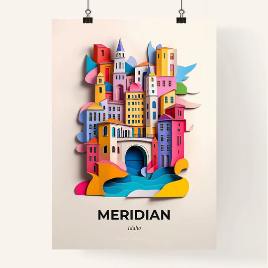 Vivid Meridian, Idaho, Colorful Poster