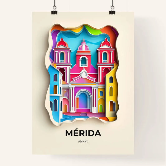 Vivid Mérida, Mexico, Colorful Poster