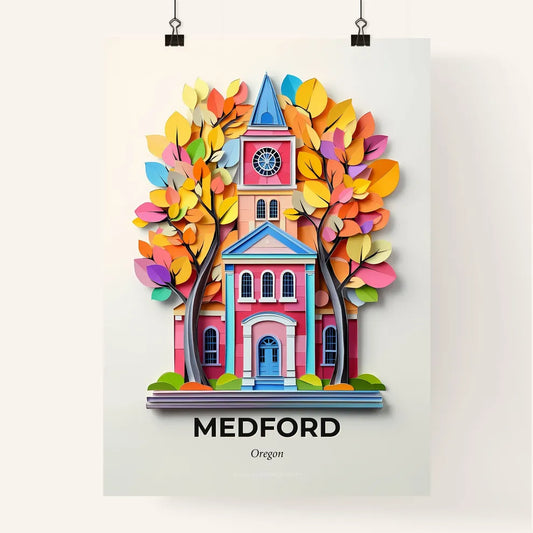 Vivid Medford, Oregon, Colorful Poster