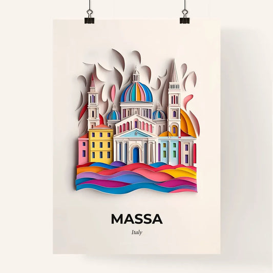 Vivid Massa, Italy, Colorful Poster