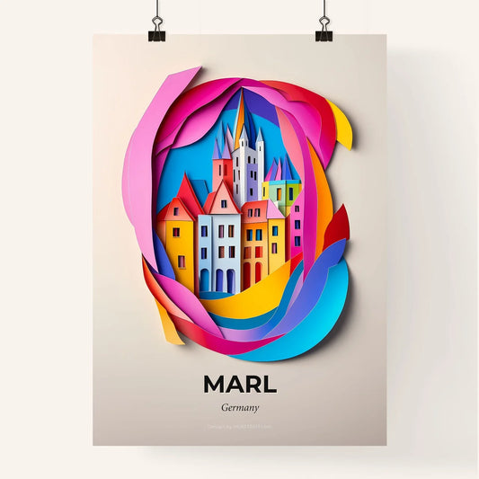 Vivid Marl, Germany, Colorful Poster