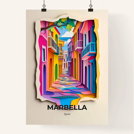 Vivid Marbella, Spain, Colorful Poster