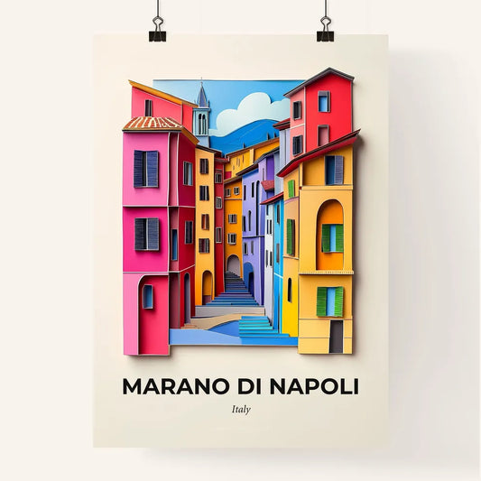 Vivid Marano di Napoli, Italy, Colorful Poster