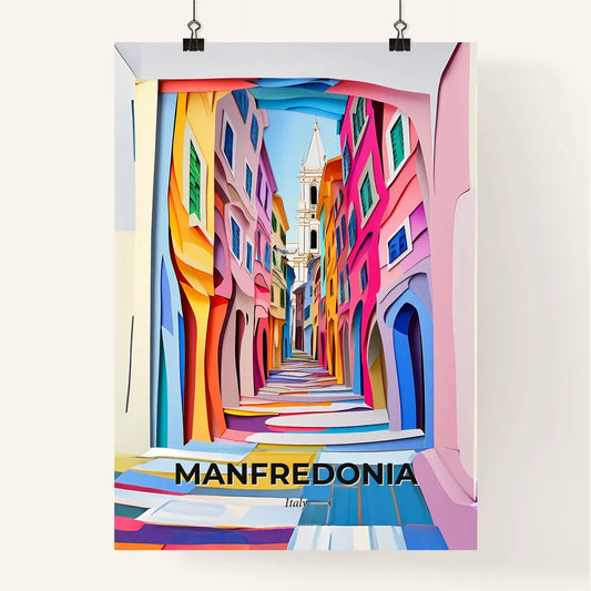 Vivid Manfredonia, Italy, Colorful Poster