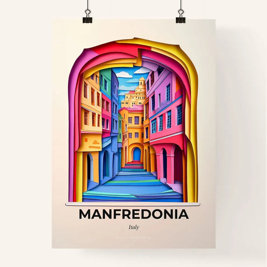 Vivid Manfredonia, Italy, Colorful Poster