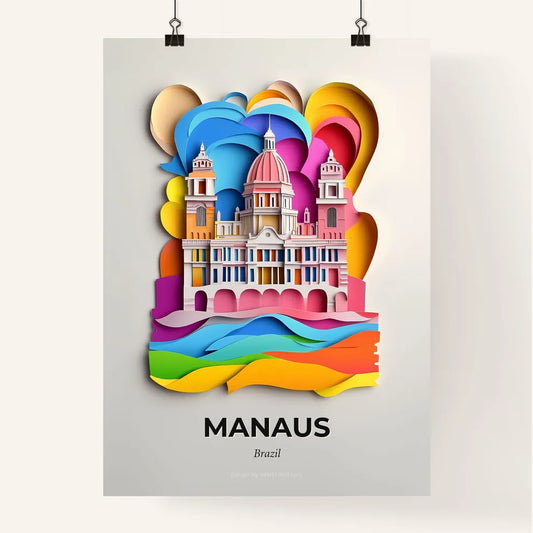 Vivid Manaus, Brazil, Colorful Poster