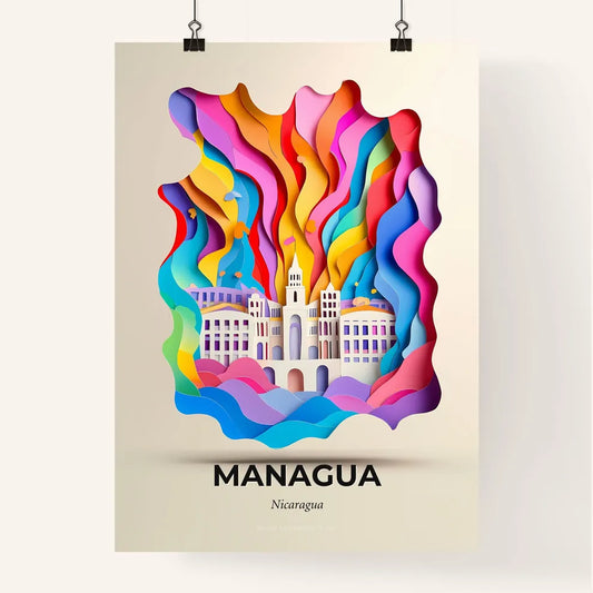Vivid Managua, Nicaragua, Colorful Poster