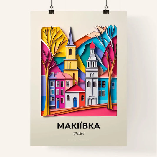 Vivid Makiivka, Ukraine, Colorful Poster