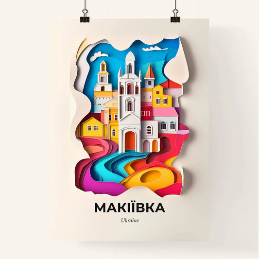 Vivid Makiivka, Ukraine, Colorful Poster