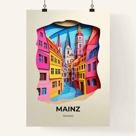 Vivid Mainz, Germany, Colorful Poster